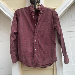 Ralph Lauren Kids Red and Blue Plaid Shirt